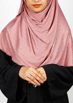 BeingMuslims Textured Gleaming Hijab Medium Pink Pack of 10