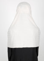 BeingMuslims Textured Gleaming Hijab White Pack of 10