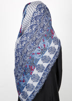 BeingMuslims Paisley Design Printed Soft Viscose Hijab Blue Pack of 10