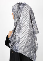 BeingMuslims Paisley Design Printed Soft Viscose Hijab Grey Pack of 10