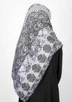 BeingMuslims Paisley Design Printed Soft Viscose Hijab Grey Pack of 10