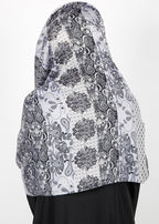 BeingMuslims Paisley Design Printed Soft Viscose Hijab Grey Pack of 10