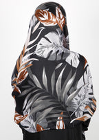 BeingMuslims Flowery Design Printed Viscose Hijab White & Brown Pack of 10