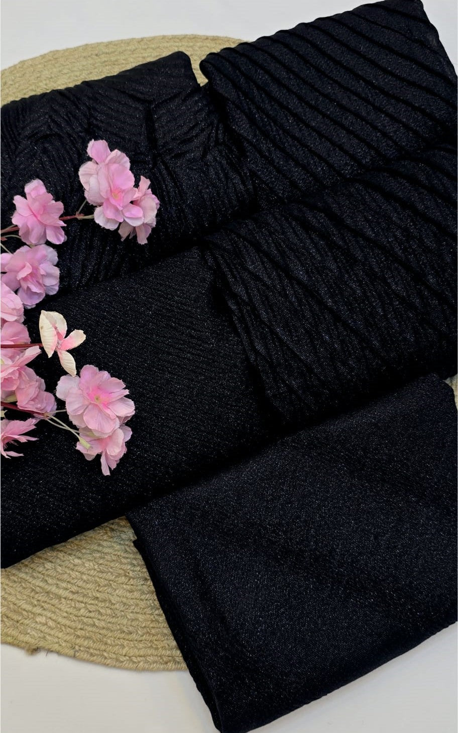 BEINGMUSLIMS COTTON SHIMMER BLACK Pack of 10