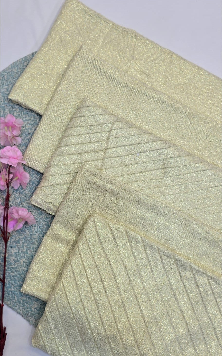 BEINGMUSLIMS COTTON SHIMMER GOLD Pack of 10