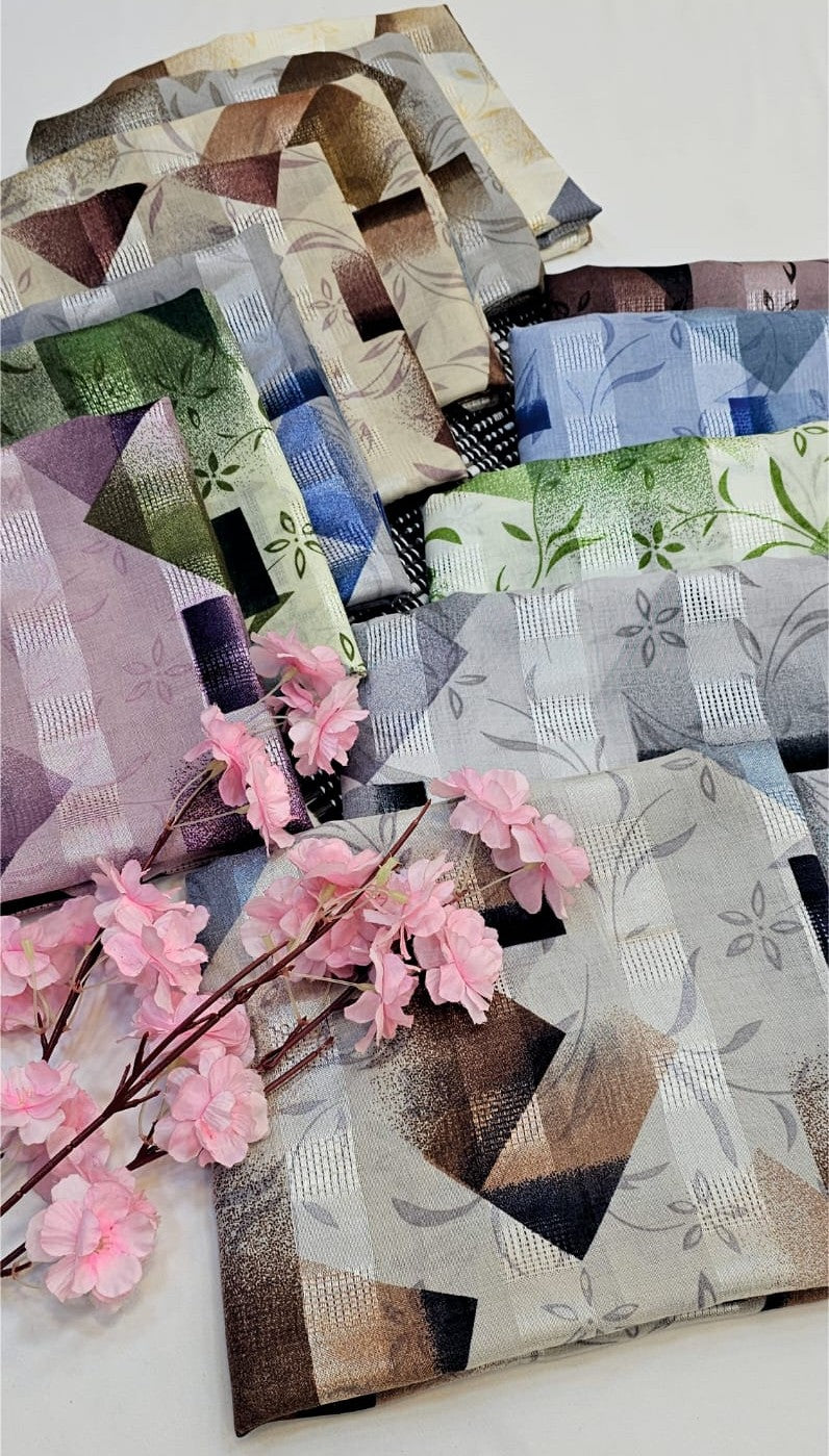 BeingMuslims Abstract Printed Cotton Hijab Pack of 12