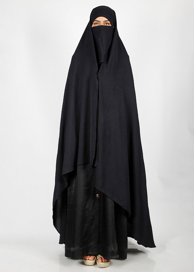 BeingMuslims Irani Chadar in CY Crush Black Pack of 10