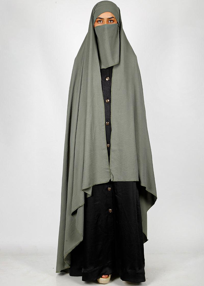 BeingMuslims Irani Chadar in CY Crush Grey Pack of 10