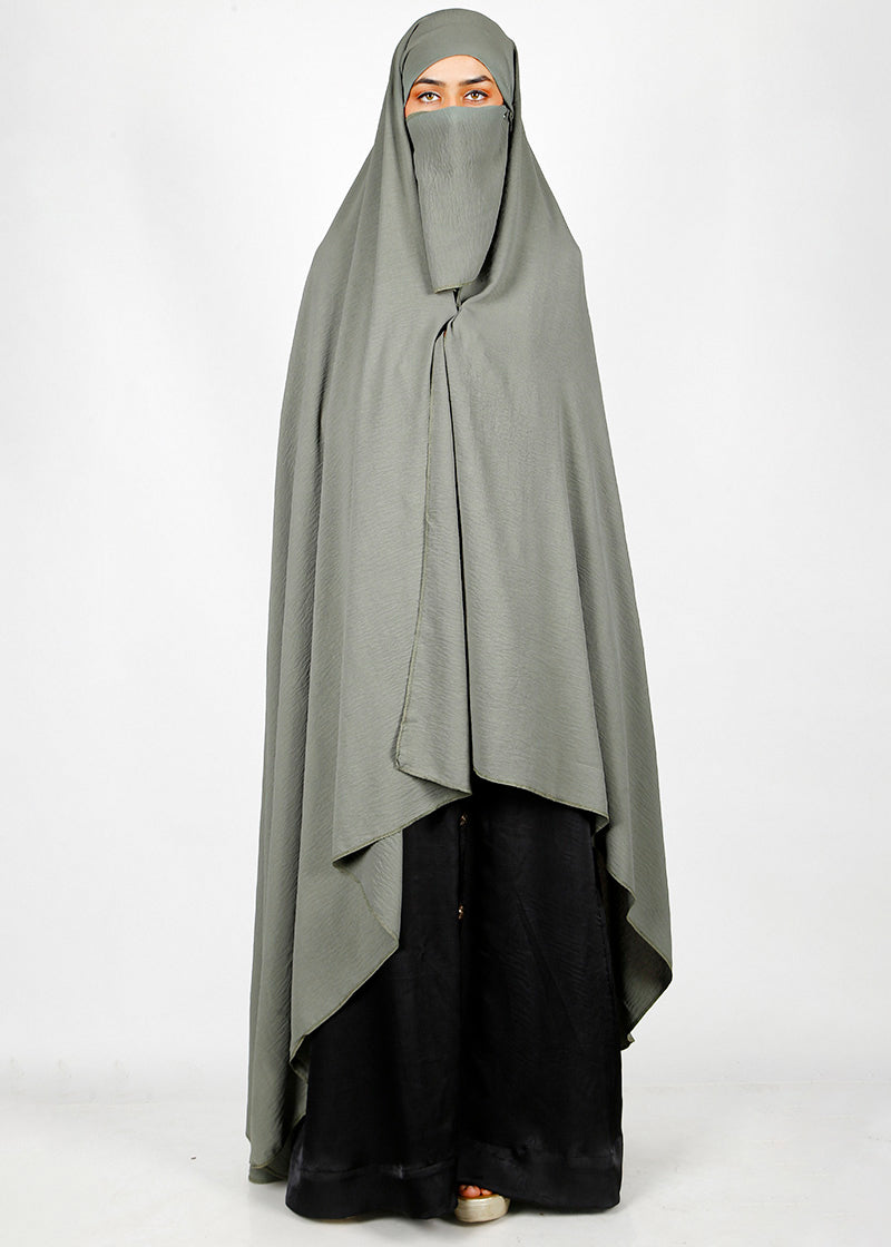 BeingMuslims Irani Chadar in CY Crush Grey Pack of 10