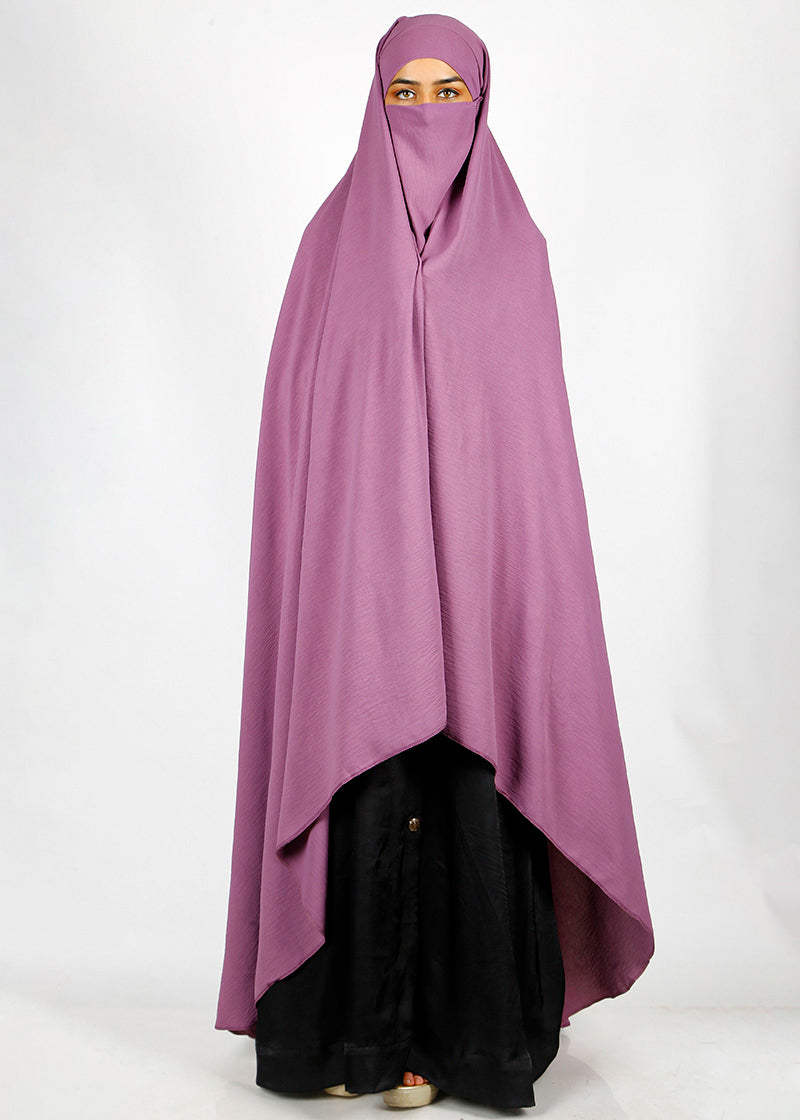 BeingMuslims Irani Chadar in CY Crush Purple Pack of 10