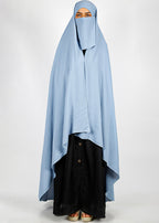 BeingMuslims Irani Chadar in CY Crush Sky Blue Pack of 10