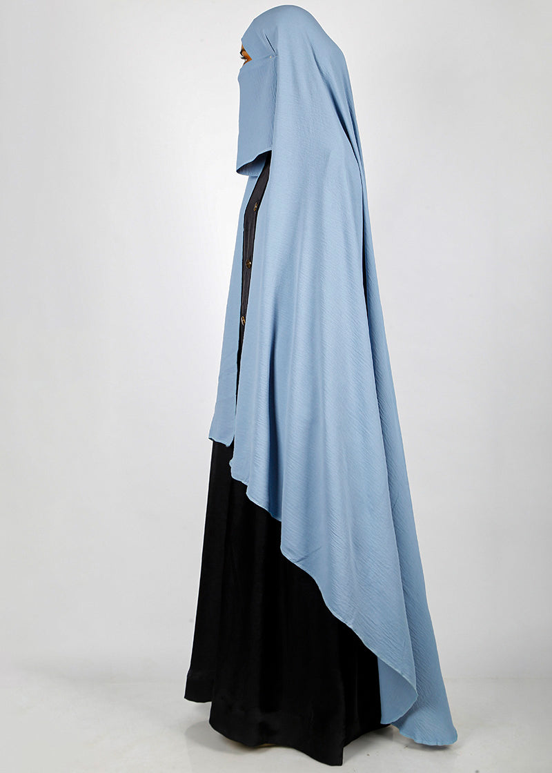 BeingMuslims Irani Chadar in CY Crush Sky Blue Pack of 10