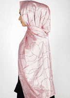 BeingMuslims Swarovski Work Satin Hijab Blush pink Pack of 10