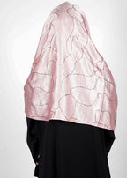 BeingMuslims Swarovski Work Satin Hijab Blush pink Pack of 10