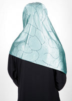 BeingMuslims Swarovski Work Satin Hijab Light Blue Pack of 10