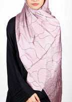 BeingMuslims Swarovski Work Satin Hijab Misty Rose Pack of 10