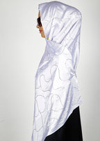 BeingMuslims Swarovski Work Satin Hijab White Pack of 10
