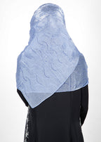 BeingMuslims Swarovski Work Organza Luxury Hijab Light Blue Pack of 10