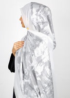 BeingMuslims Metallic Velvet Satin Luxury Hijab White & Gold Pack of 10
