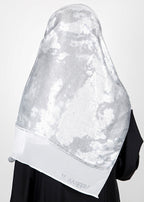 BeingMuslims Metallic Velvet Satin Luxury Hijab White & Gold Pack of 10