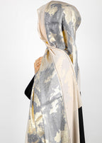 BeingMuslims Metallic Velvet Satin Luxury Hijab Gold & Grey Pack of 10
