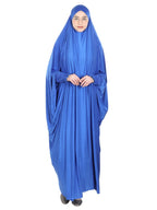 Smooth Royal Blue Jersey Full Body Jilbab Prayer Set Blue