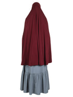 Stylish Maroon Khimar with sleeves Maroon