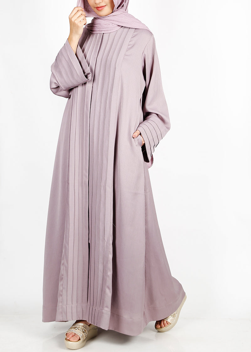 BeingMuslims Cascade Pleated Elegant Abaya