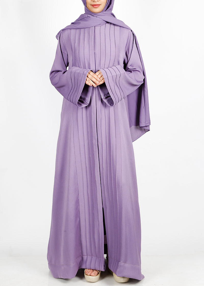BeingMuslims Cascade Pleated Elegant Abaya