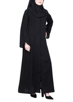 Being Muslims Minimalist Piping Abaya Black