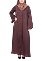 Being Muslims Minimalist Piping Abaya Dark Brown