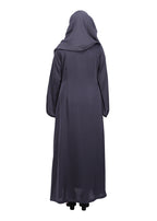 Being Muslims Minimalist Piping Abaya Dark Grey