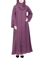 Being Muslims Minimalist Piping Abaya Dark Onion Pink