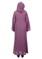 Being Muslims Minimalist Piping Abaya Dark Onion Pink
