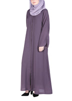 Being Muslims Minimalist Piping Abaya Purple