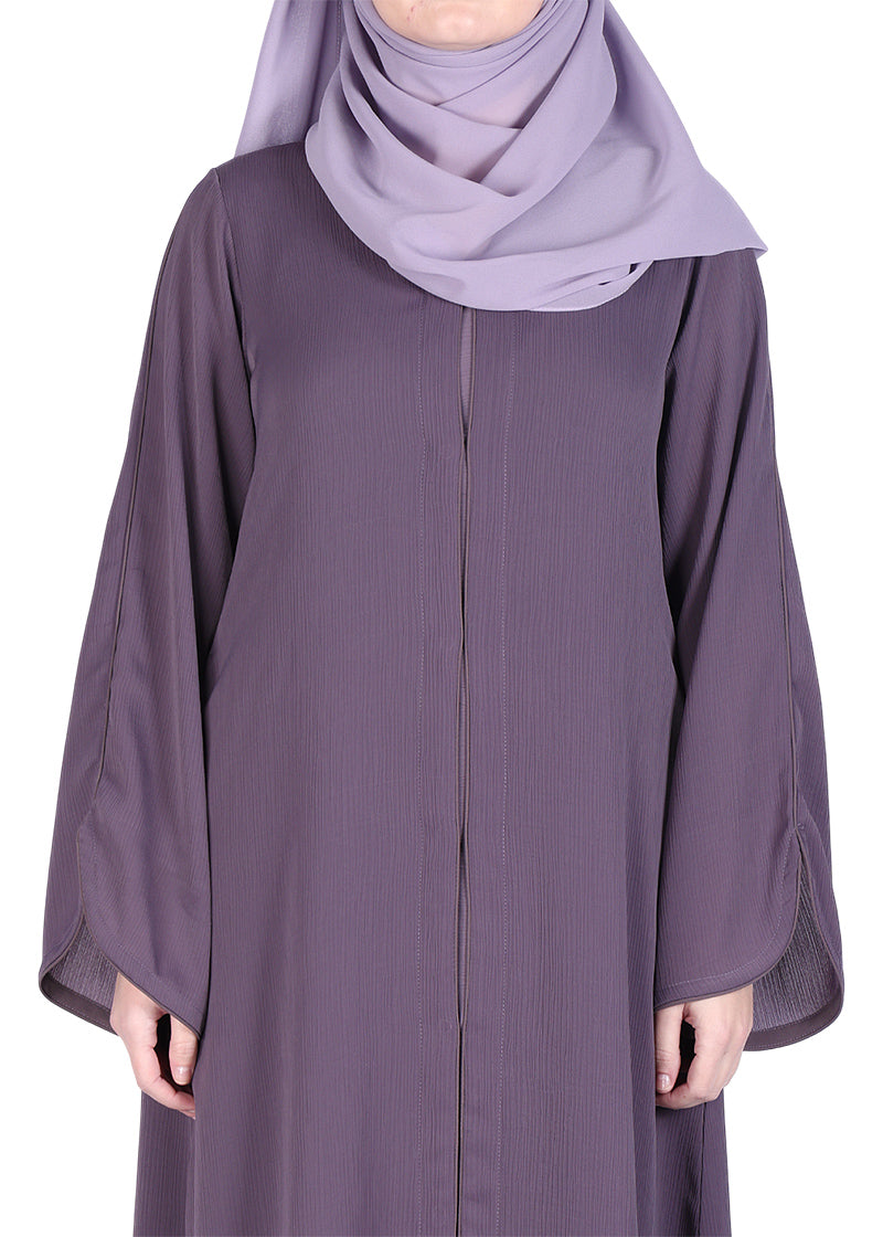 Being Muslims Minimalist Piping Abaya Purple