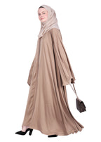 Being Muslims A Line Flowy n Flared Abaya Beige