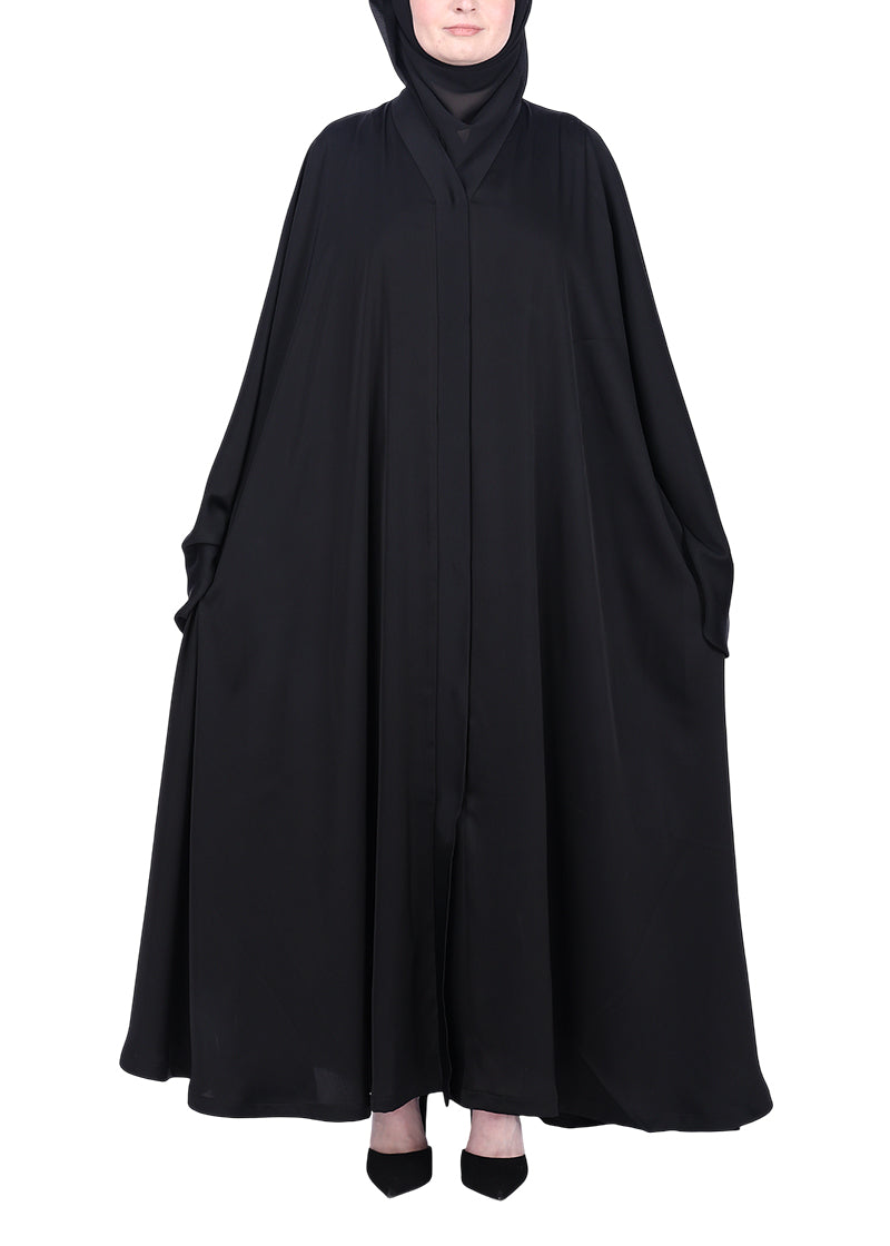 Being Muslims A Line Flowy n Flared Abaya Black