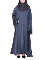 Being Muslims A Line Flowy n Flared Abaya Dark Grey