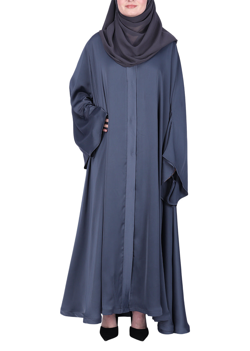 Being Muslims A Line Flowy n Flared Abaya Dark Grey