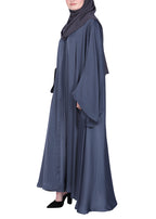 Being Muslims A Line Flowy n Flared Abaya Dark Grey
