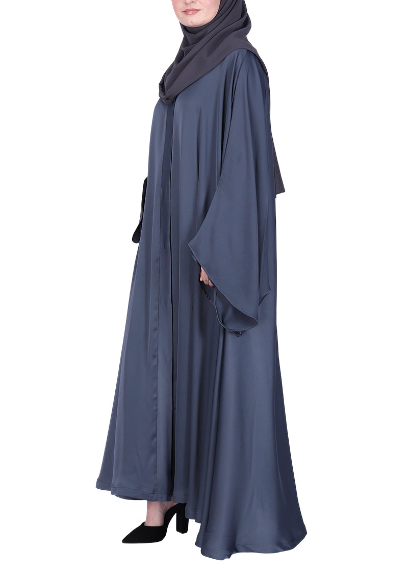 Being Muslims A Line Flowy n Flared Abaya Dark Grey