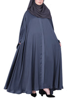 Being Muslims A Line Flowy n Flared Abaya Dark Grey