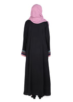 Being Muslims Multi Colored Layered Sleeves Abaya Black
