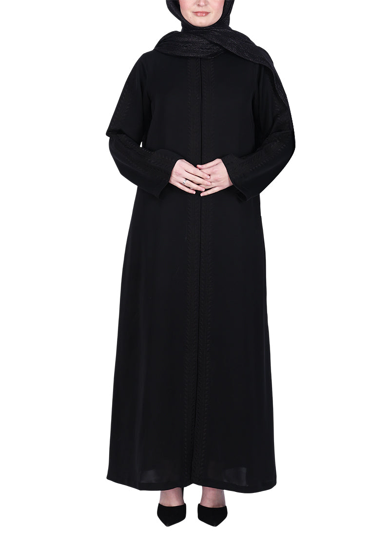 Being Muslims Intricate Embroidery Qatari Nida Abaya