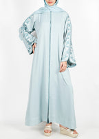 BeingMuslims Sophisticated Abaya with Back Piping.