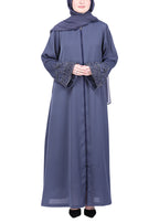 Being Muslims Starry Sleeves Luxury Abaya Gray