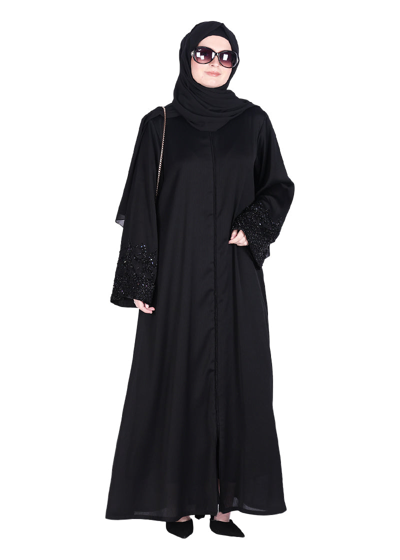 Being Muslims Starry Sleeves Luxury Abaya Black