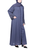 Being Muslims Starry Sleeves Luxury Abaya Grey