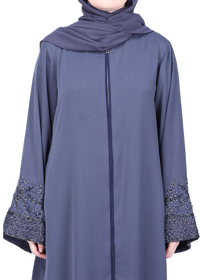 Being Muslims Starry Sleeves Luxury Abaya Grey